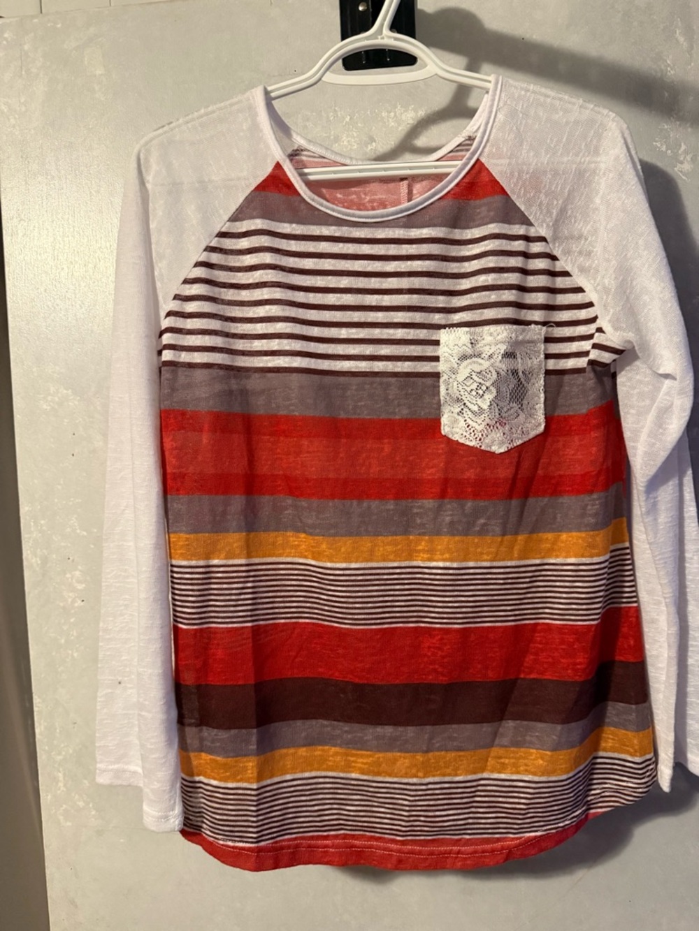 Baseball style long sleeve T
